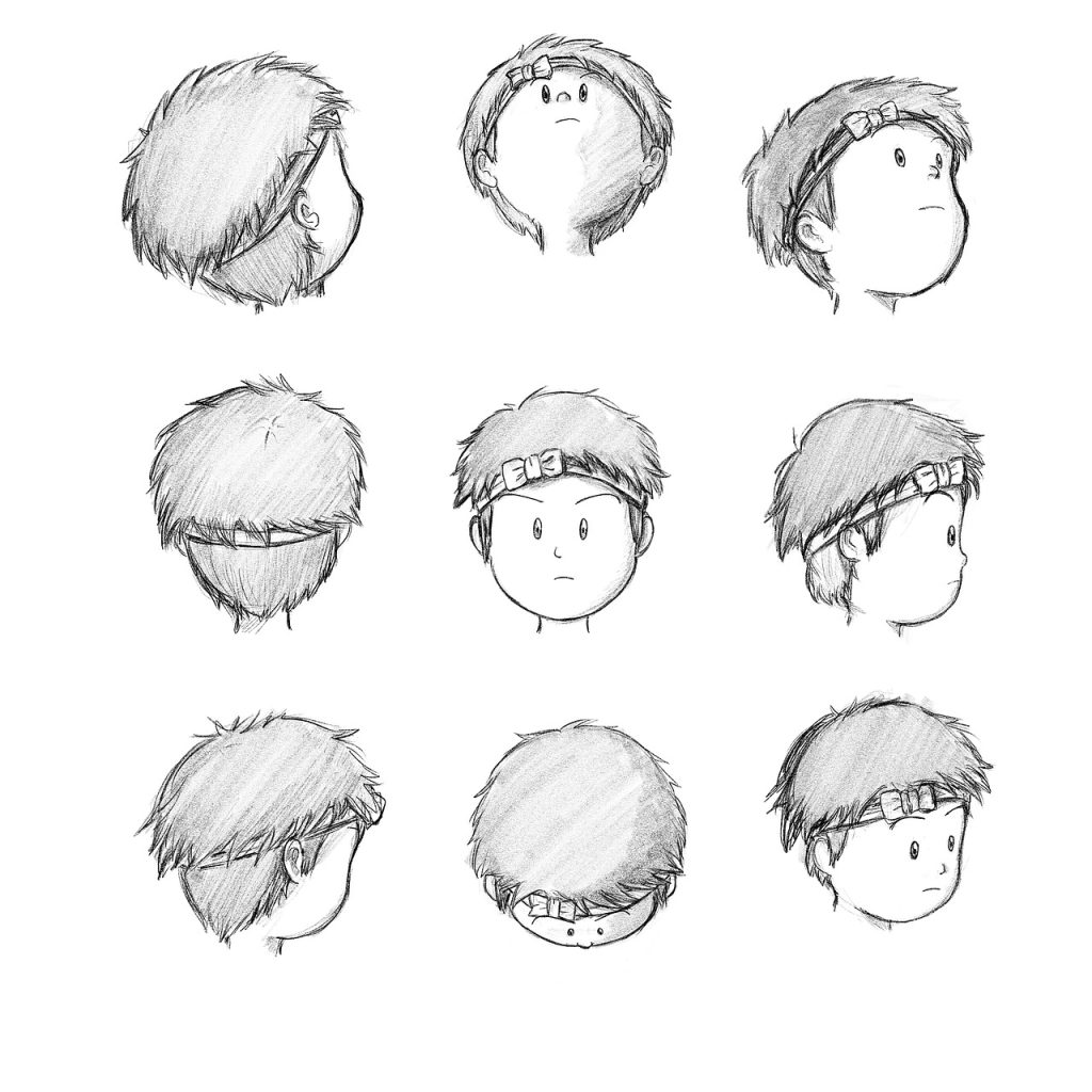 anime boy hair