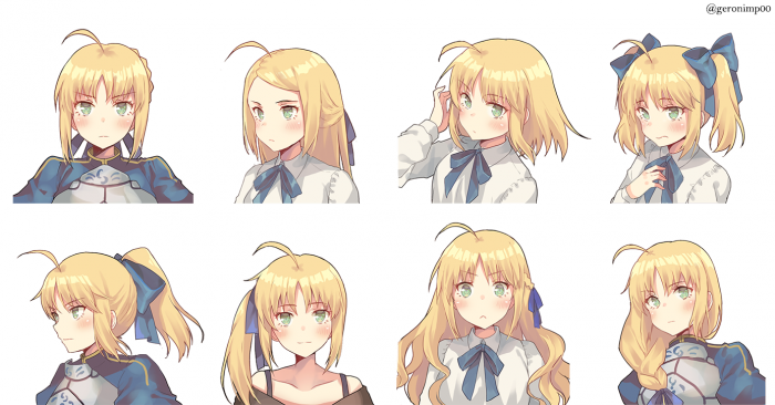 Popular Anime Girl Hair Styles